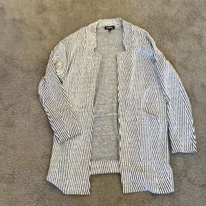 Express Striped Sweater Jacket, Size XS